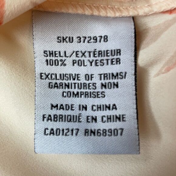 Le Chateau Floral Crêpe de Chine V-Neck Size Extra Small - Picture 8 of 12